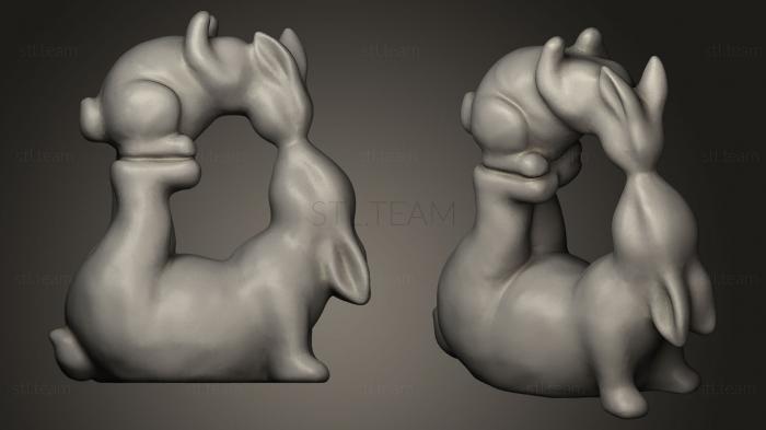 3D model Kissing Bunnies (STL)
